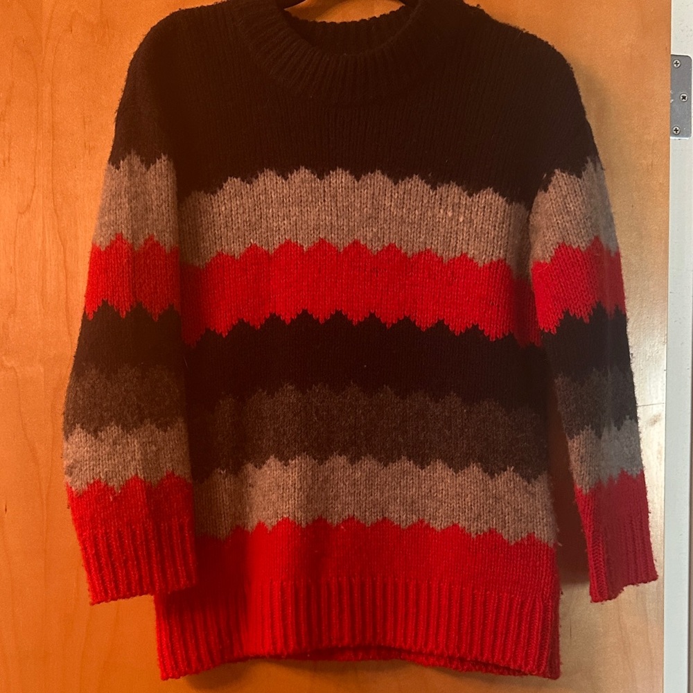 Marc By Marc Jacobs Black and Red Striped Sweater
